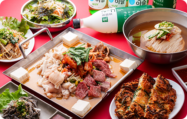 ちりとり鍋と韓国料理