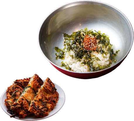 チュモッパ握る前とチヂミ