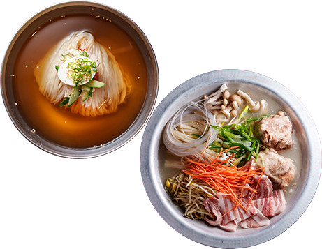 冷麺とテール鍋